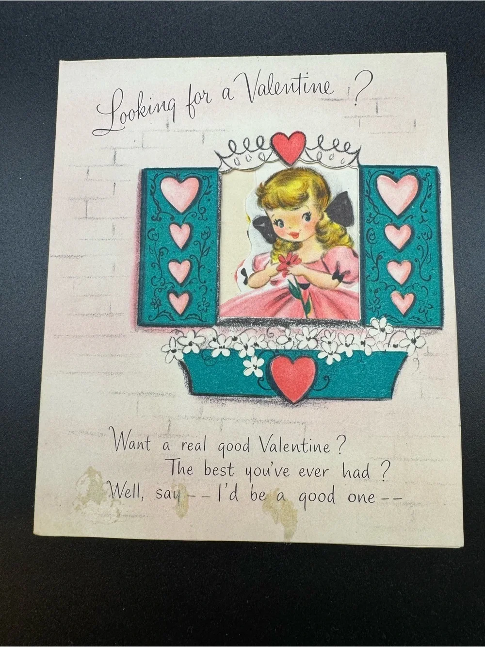 Lot Of 4 Vintage Valentines Day Cards Hallmark Various Makers Ephemera